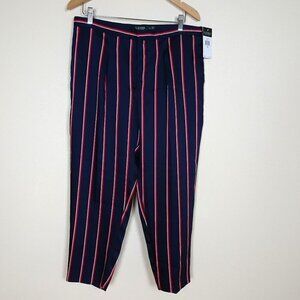 Ralph Lauren Cropped Pants Women's Size 10 Blue Silky Crepe Lightweight